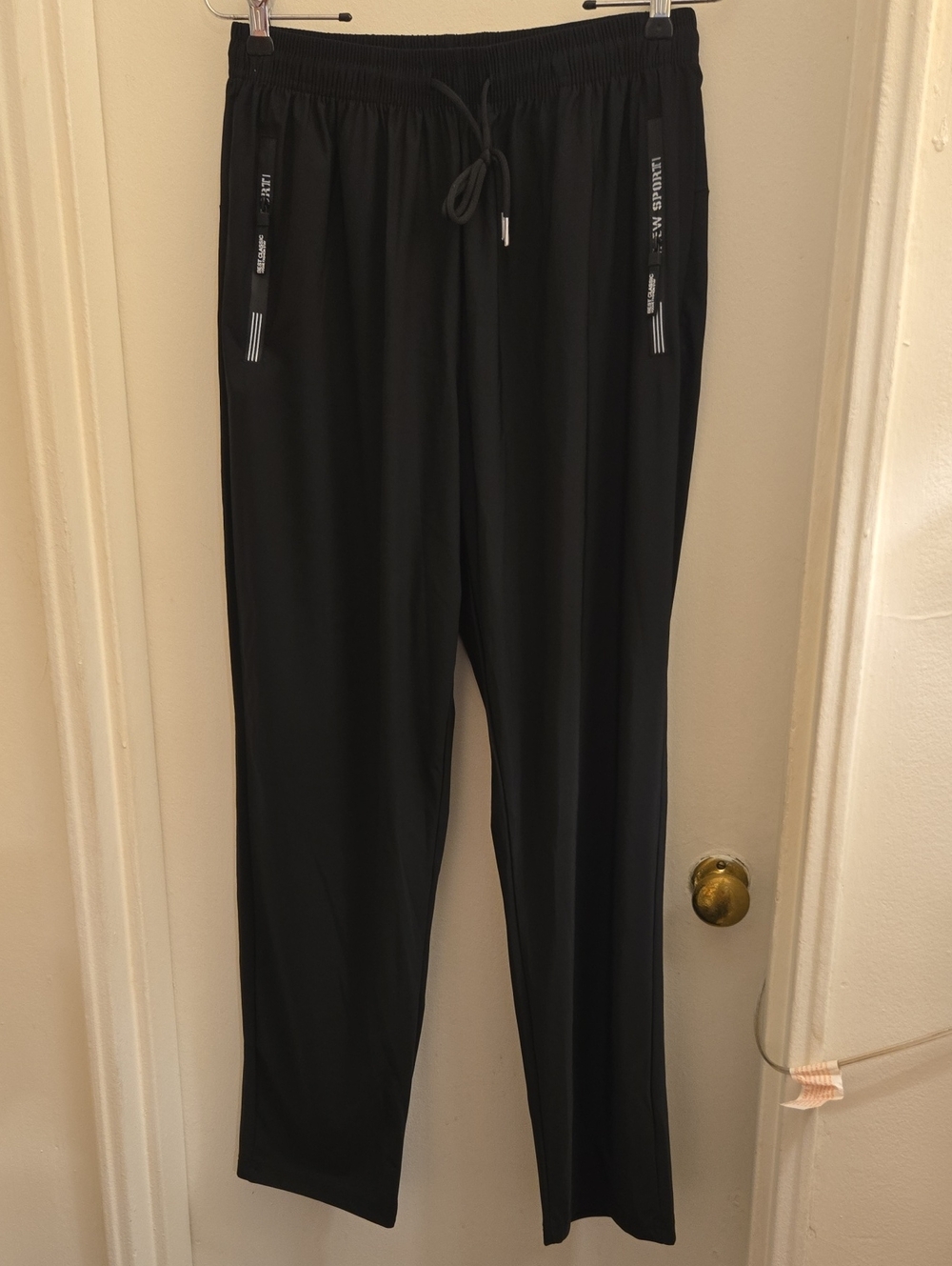 New Start Black Men's Drawstring Joggers NWOT